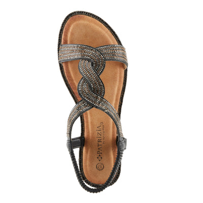 PATRIZIA Women's INVITE Flat Sandals Black EU 39 / US 8.5