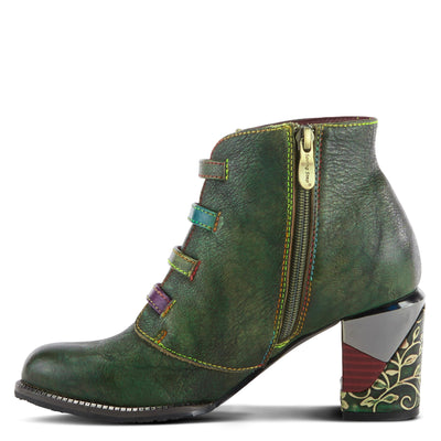 Spring Step L'Artiste Women's Maleeka Leather Mid Calf Boot Green Multi EU 37 / US 6.5-7