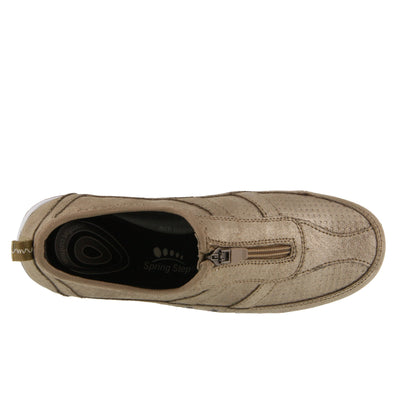 Spring Step Women's MONTANIA Sneaker, Beige Suede, 37 M Medium EU 6.5-7 US