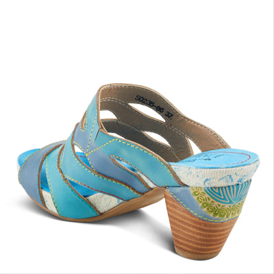 L'Artiste by Spring Step Women's Pita Sandal, Turquoise Multi, 8.5