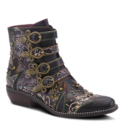 Spring Step L'Artiste Rodeha Booties for women - Women's Ankle Boots with Zipper Closure - Ladies Boots with Western Style Pointed Toe Silhouette - Black EU 39 / US 8.5