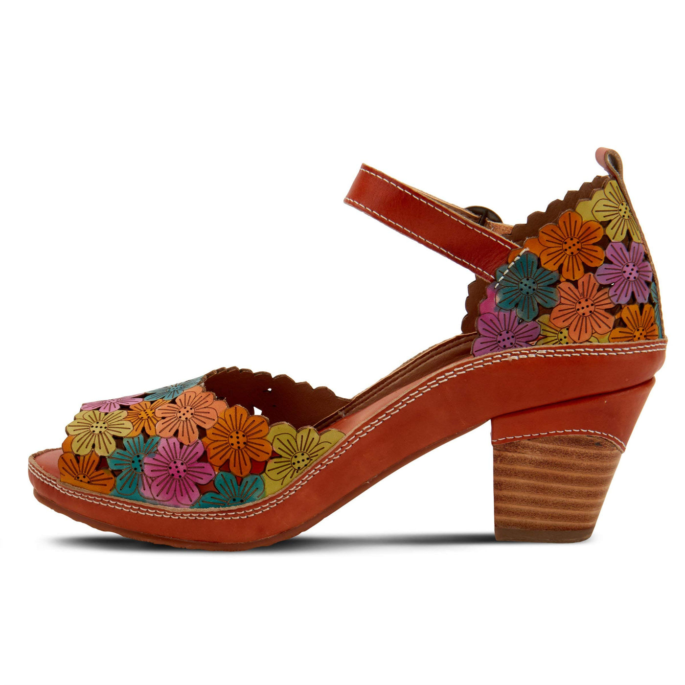 Spring Step L'Artiste Women's Avnia Ankle Strap Shoe Camel Multi EU 37 / US 6.5-7