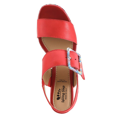 Spring Step Women's Azucar Ankle Strap Red Multi EU 40 / US 9