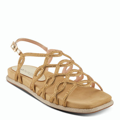 PATRIZIA Women's GLAMGLOSS Flat Sandals Gold EU 40 / US 9
