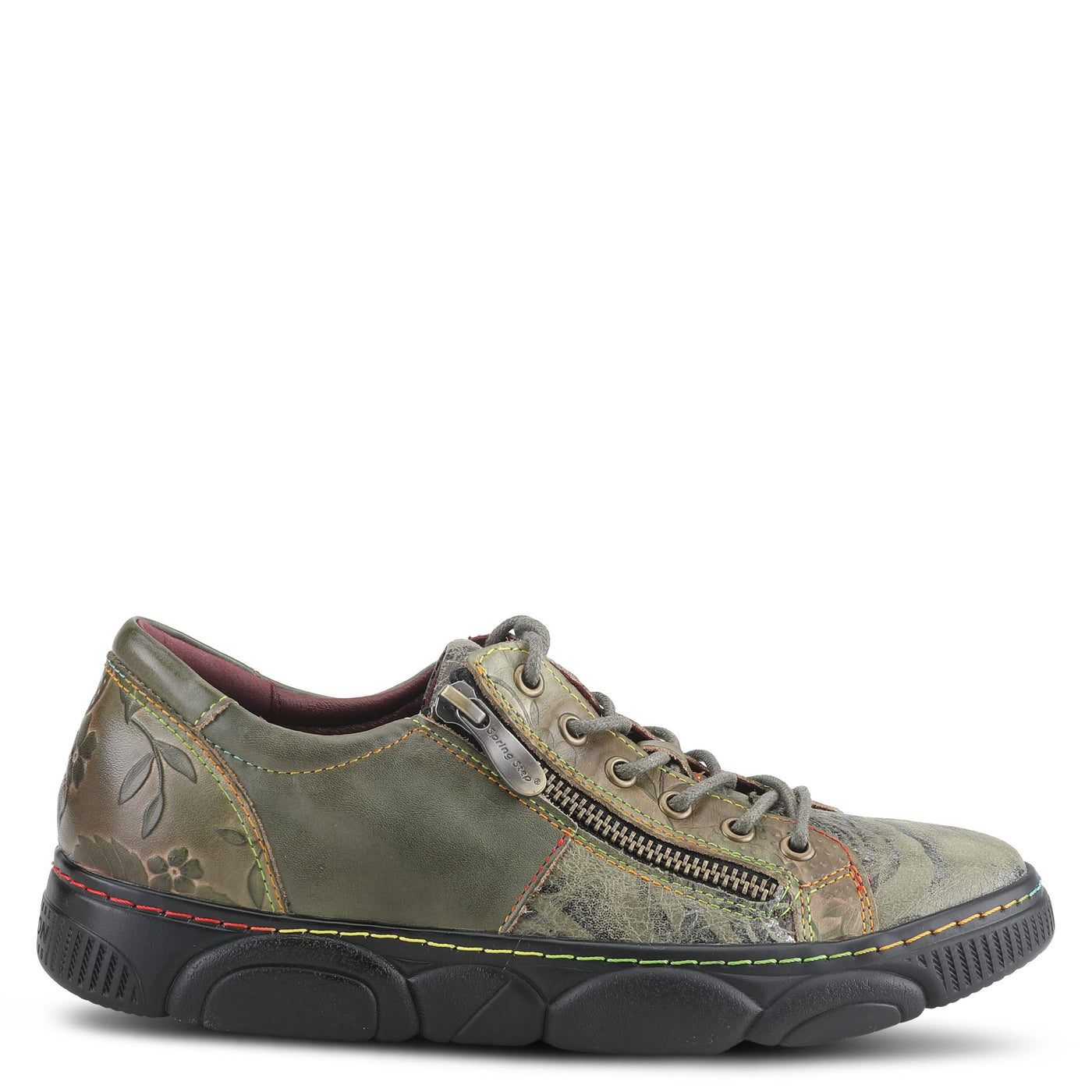 Spring Step L`Artiste Danli-Bloom Sneakers for Women - Sneaker Shoes for Women with Adjustable Metal Zipper - Womens Sneaker Shoe for Outdoor - Olive Multi EU 41 / US 9.5-10