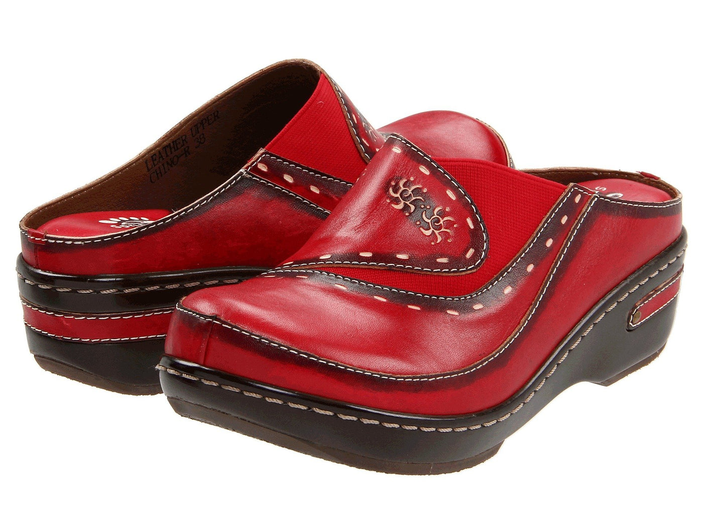Spring Step L'Artiste Women's Chino Leather Loafer Red EU 39 / US 8.5