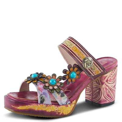 L'Artiste by Spring Step Ginevra Plum Multi EU 39 (US Women's 8.5) M