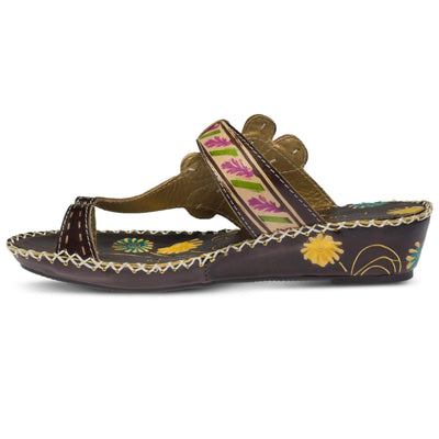 L'ARTISTE Women's Slide Sandal Santorini Brown 40