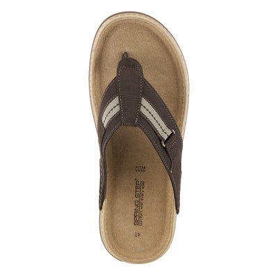 Spring Step Men's Uriel Thong Sandal Dark Brown EU 45 / US 11.5