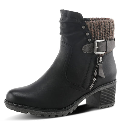 Spring Step Relife Style Rene Knee High Ankle Boots for Women | Shoes for Women with Zipper Closure, Sweater Knit Cuff and Faux Fur Insole