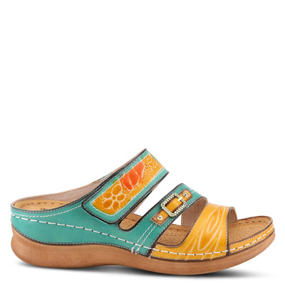 Spring Step L'Artiste Women's Udaya Slide Sandal Mint Green Multi EU 37 / US 6.5-7