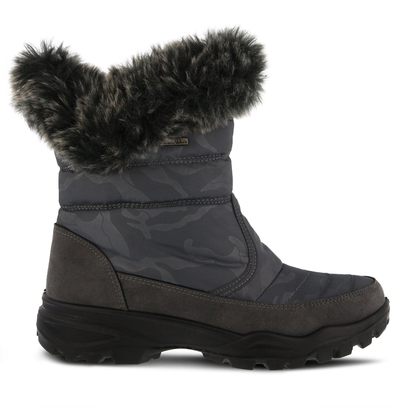 Spring Step Flexus Korine Nylon Boots for Women - Waterproof Camo Print Design Boots - Women's Snow Boots for Outdoor and Work Grey EU 40 / US 9