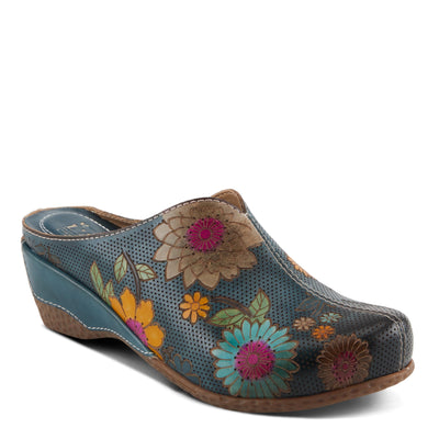 L'Artiste by Spring Step Women's Chienti Clog, Navy Multi, 9