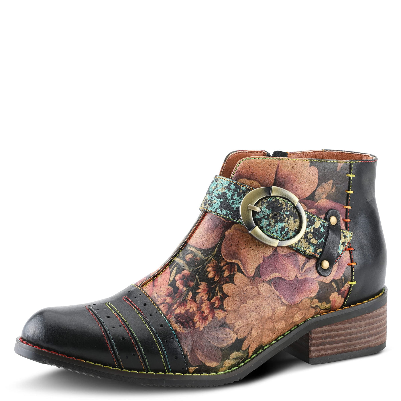 L'Artiste by Spring Step Georgiana-Rose Black Multi EU 37 (US Women's 6.5-7) M