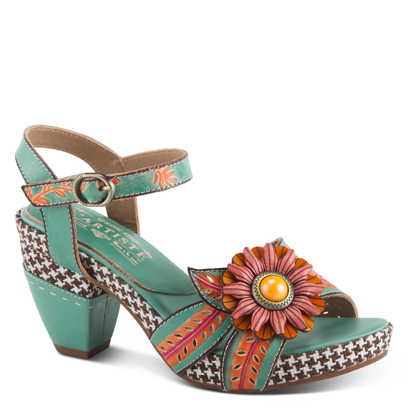 Spring Step L'Artiste Women's Astarr Ankle Strap High Heel Sandal Sky Blue Multi EU 39 / US 8.5