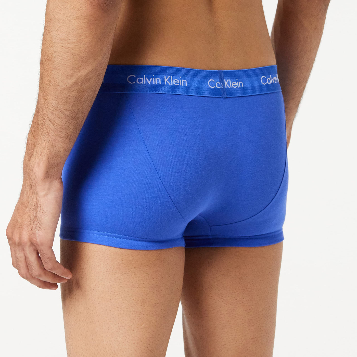 Calvin Klein Pack of 3 Boxer Man tripack Trunks CK Item U2664G Low Rise Trunk, 4KU Black/Blue Shadow/Cobalt Water, X-Large