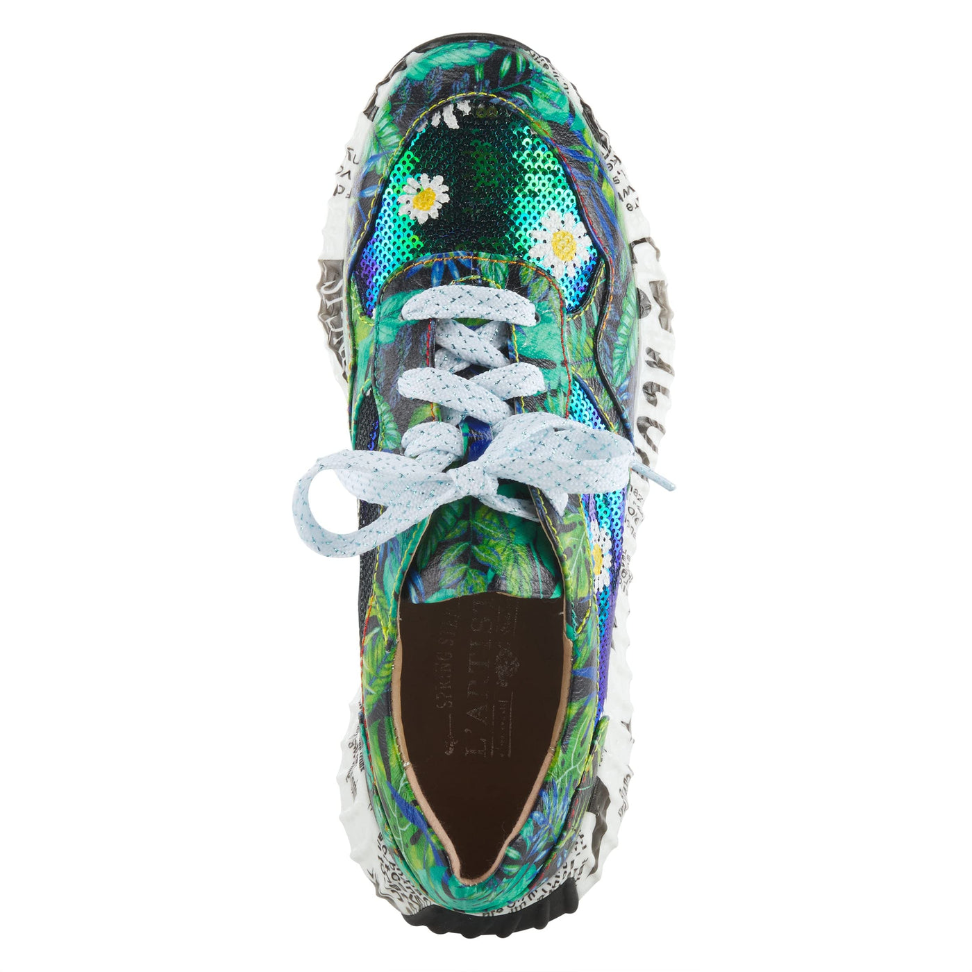 Spring Step L'Artiste Women's Zingy Fashion Sneaker Green Multi EU 39 / US 8.5