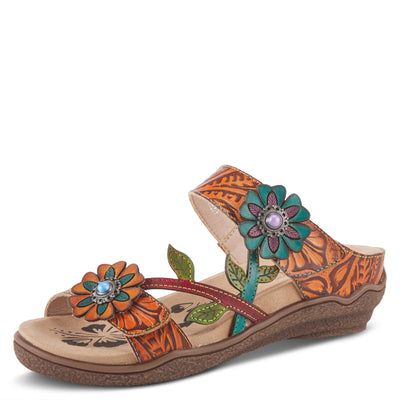 L'Artiste by Spring Step Women's Aymee Sandal, Mango Multi, 10.5-11