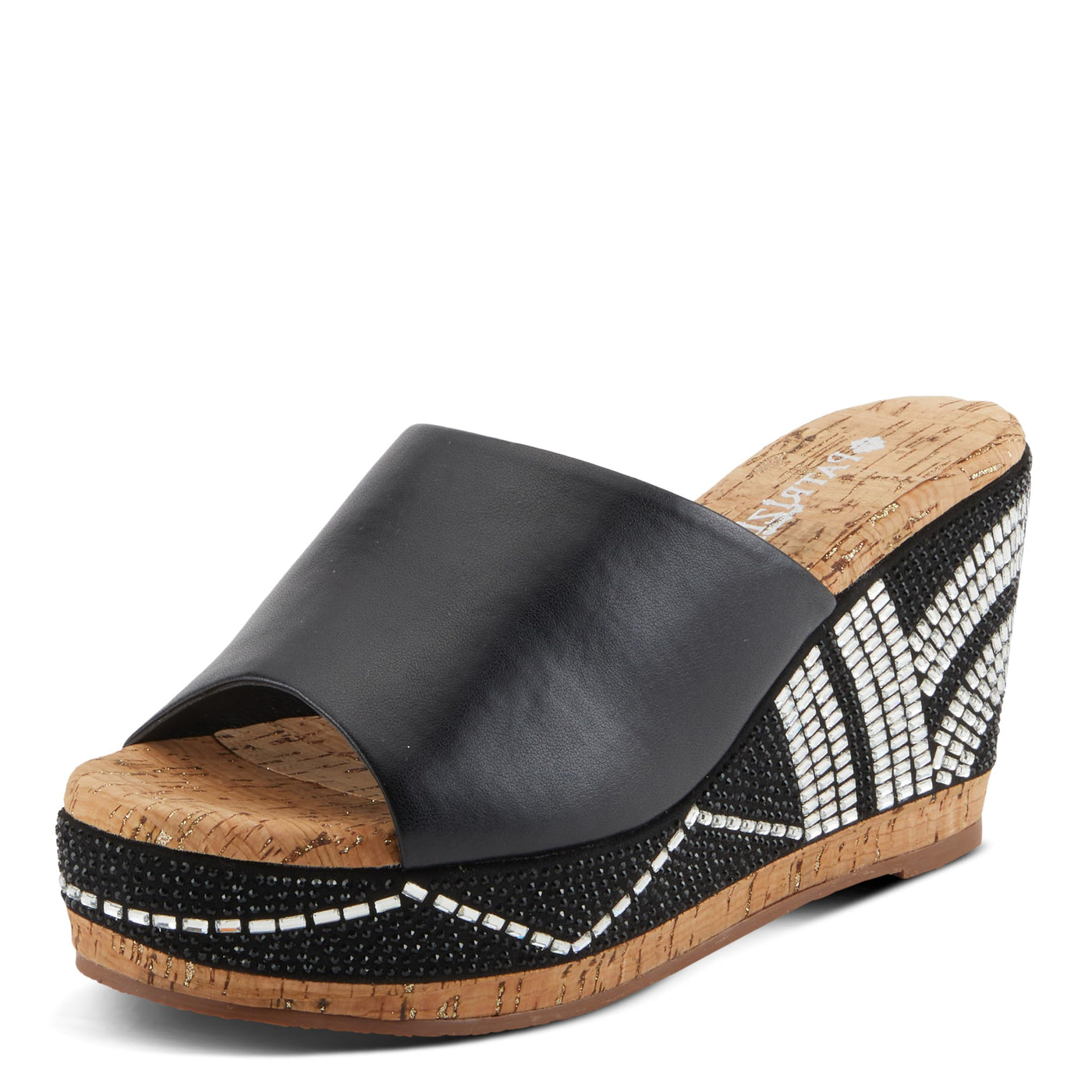 PATRIZIA Women's RADIANT Wedge Slide Sandals with Crystals