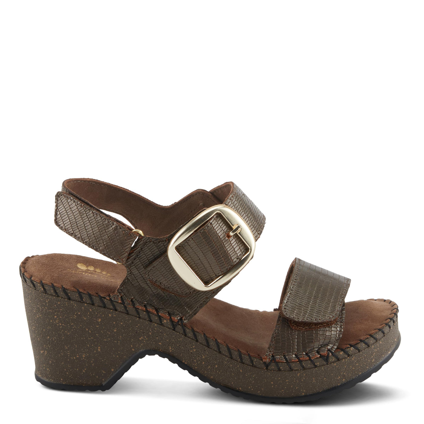 Spring Step CHENDA Women's Demi Wedge Sandals - Stylish & Comfortable, Sumptuous Suede Footbed Bronze EU 40 / US 9