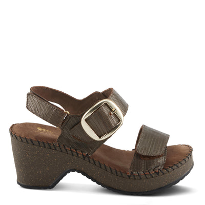 Spring Step CHENDA Women's Demi Wedge Sandals - Stylish & Comfortable, Sumptuous Suede Footbed Bronze EU 40 / US 9