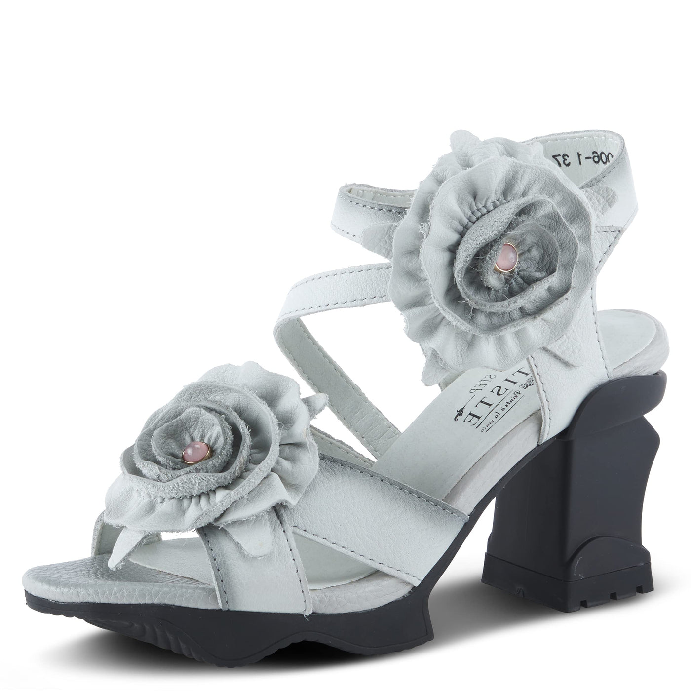 L'Artiste by Spring Step Women's Shelly Sandal, Light Grey, 7.5-8