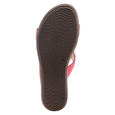 PATRIZIA Women's Twirling Slide Sandal Red EU 39 / US 8.5