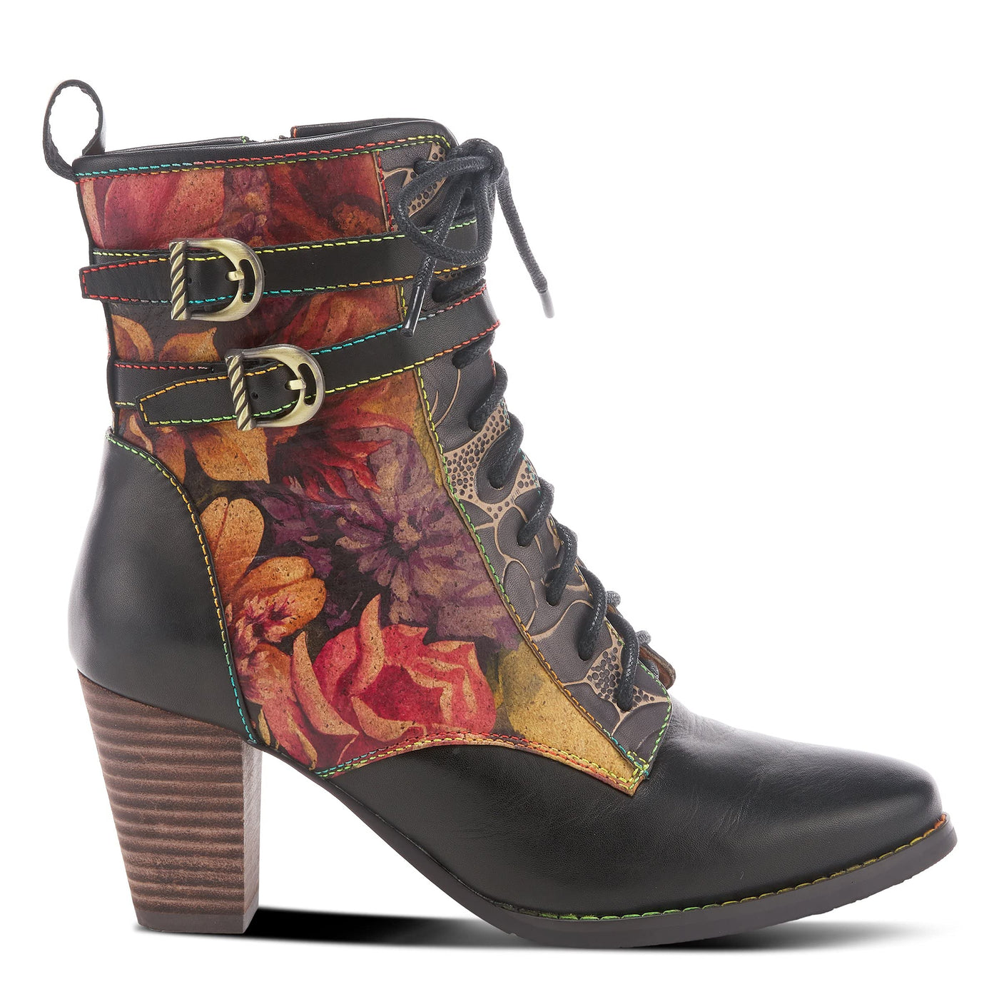 Spring Step L'Artiste Women's Harmonia Bootie Black Multi EU 38 / US 7.5-8