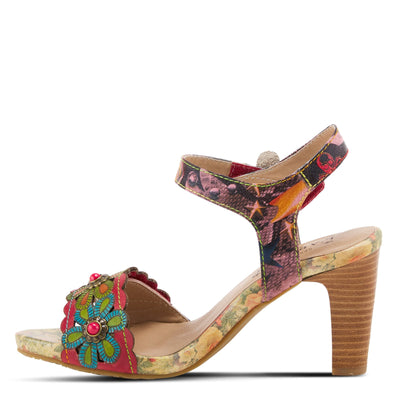 Spring Step L'Artiste Women's Gardena Quarter Strap Sandal Red Multi EU 42 / US 10.5-11