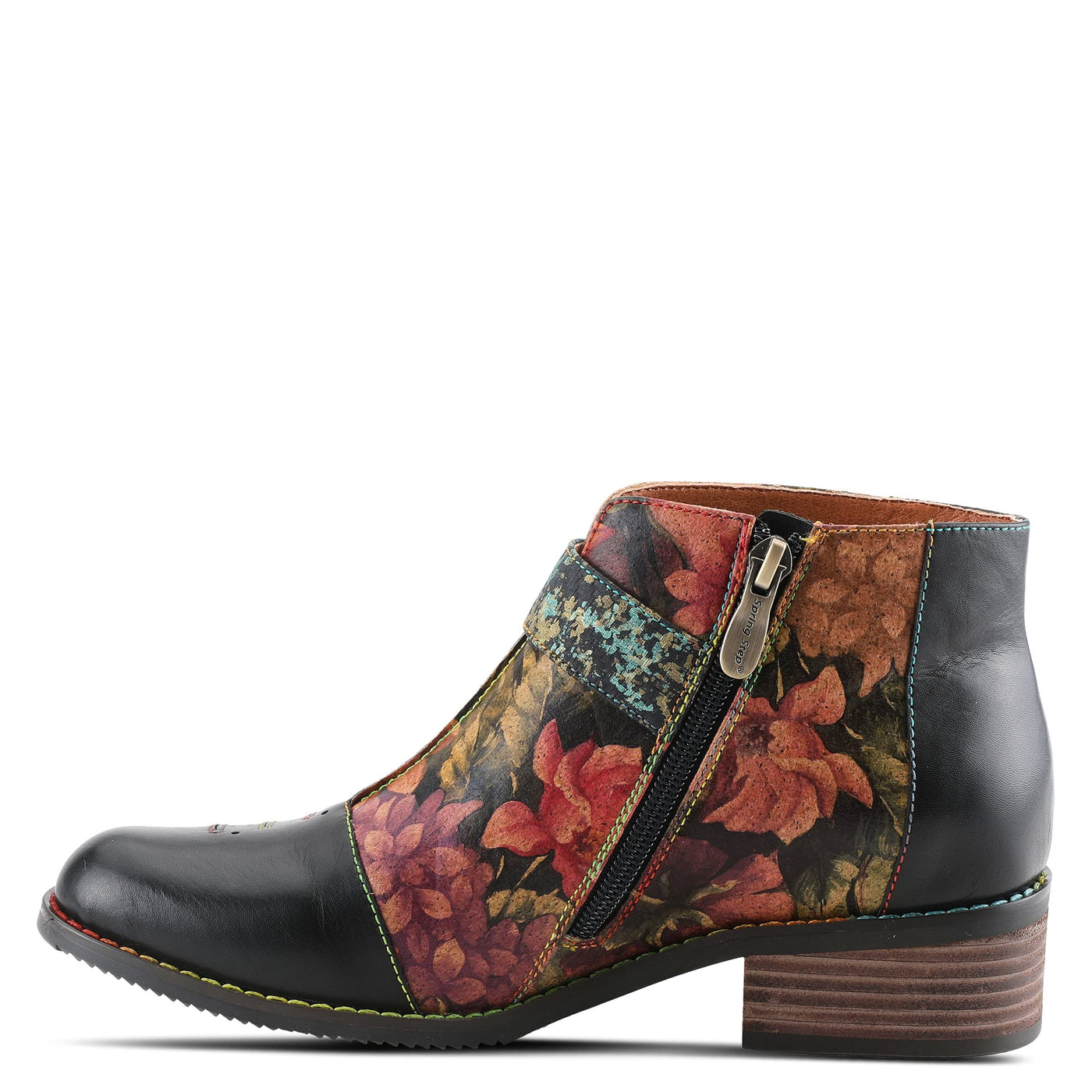 L'Artiste by Spring Step Georgiana-Rose Black Multi EU 37 (US Women's 6.5-7) M