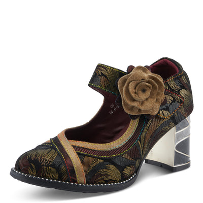L'Artiste by Spring Step Women's Beverly Hills Mary Jane Heeled, Gold Multi, 9