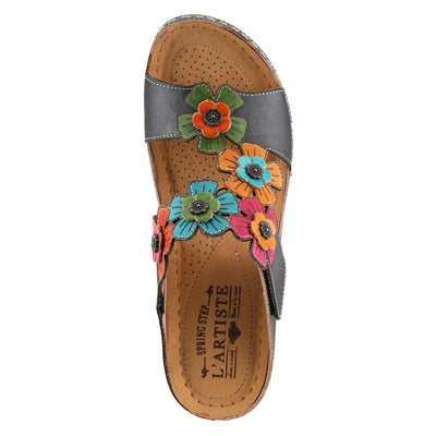 L'ARTISTE IZNA SLIDE SANDALS GREY MULTI / EU 41 / US 9.5-10