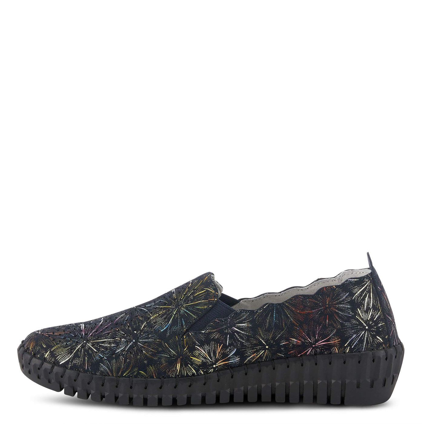 Spring Step Women's Saszier Wedge Navy Multi EU 37 / US 6.5-7