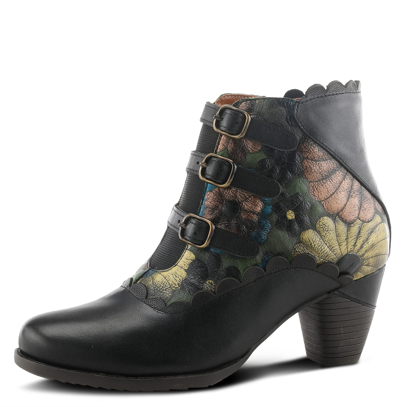 Spring Step L'Artiste Women's Iwantit Black Multi Booties EU 36 / US 5.5-6