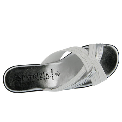 PATRIZIA Women's Apricot Slide Wedge Sandal White EU 39/8.5