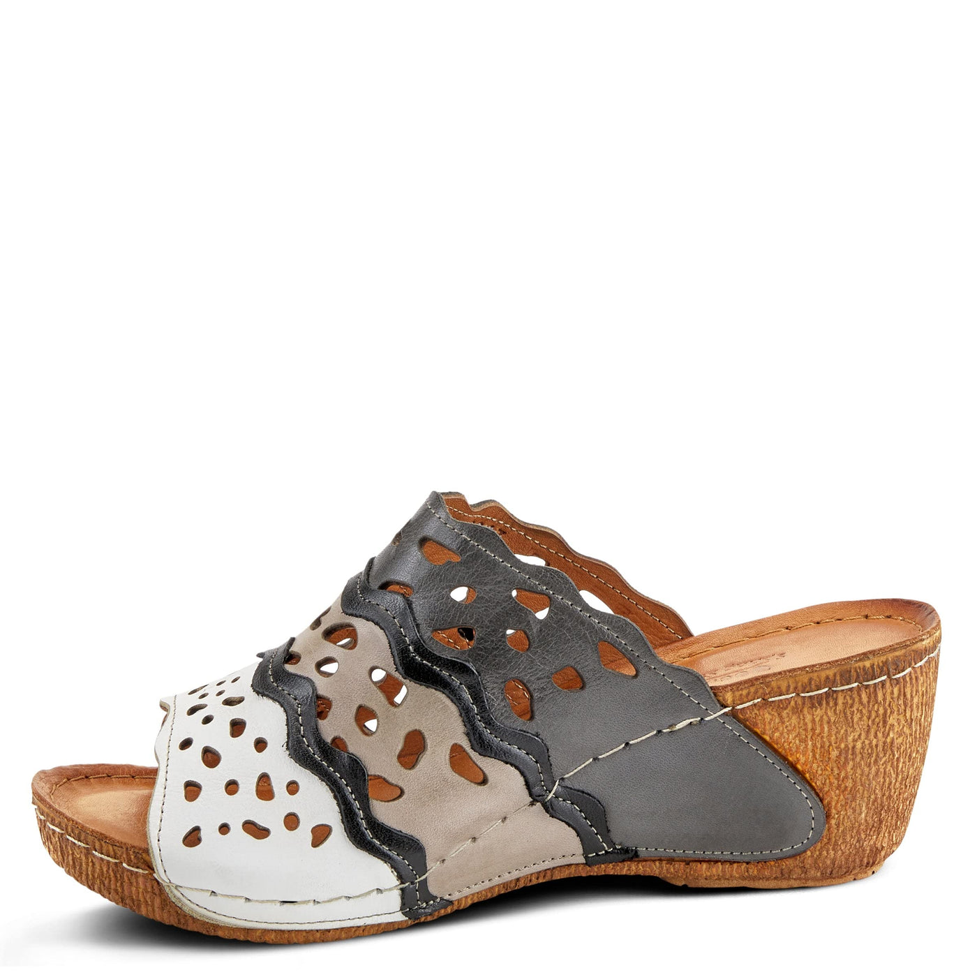 Spring Step Women's Footy Shoes, Grey Multi, 9.5-10