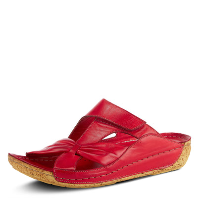 Spring Step Women's Style Gretta Red Euro Size 38 Leather Slide Sandal