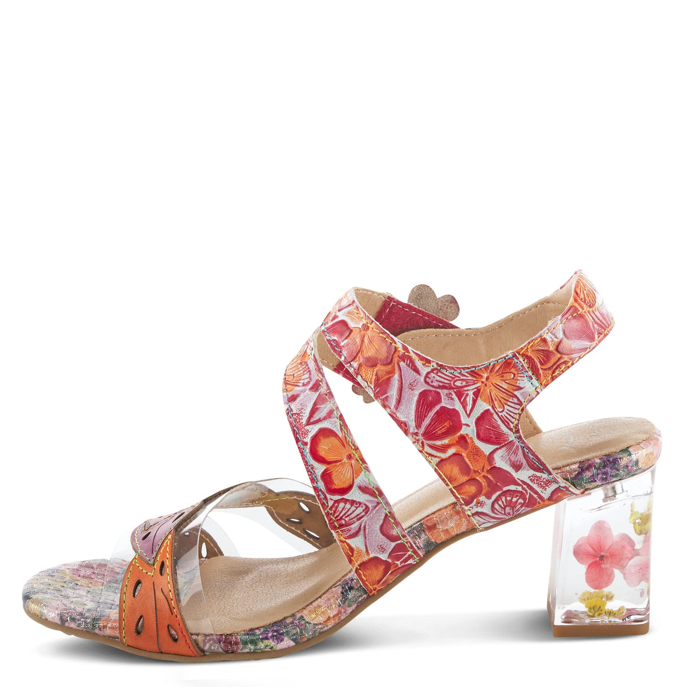 Spring Step L'Artiste Women's Caselle Quarter Strap Sandal Red Multi EU 39 / US 8.5