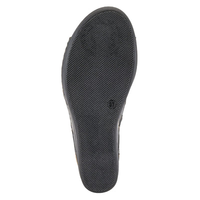 Spring Step Women's Fusawedge Wedge Sandal Black EU 39 / US 8.5