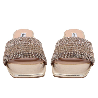 Lady Couture AMAZING Multi Color Straps Slide, Gold Multi, 4