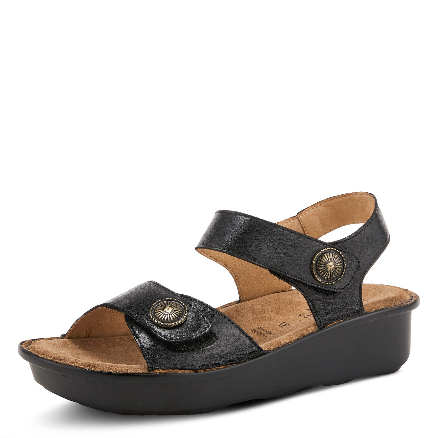 Spring Step Women's Toca Ankle Strap Sandal Black EU 41 / US 9.5-10
