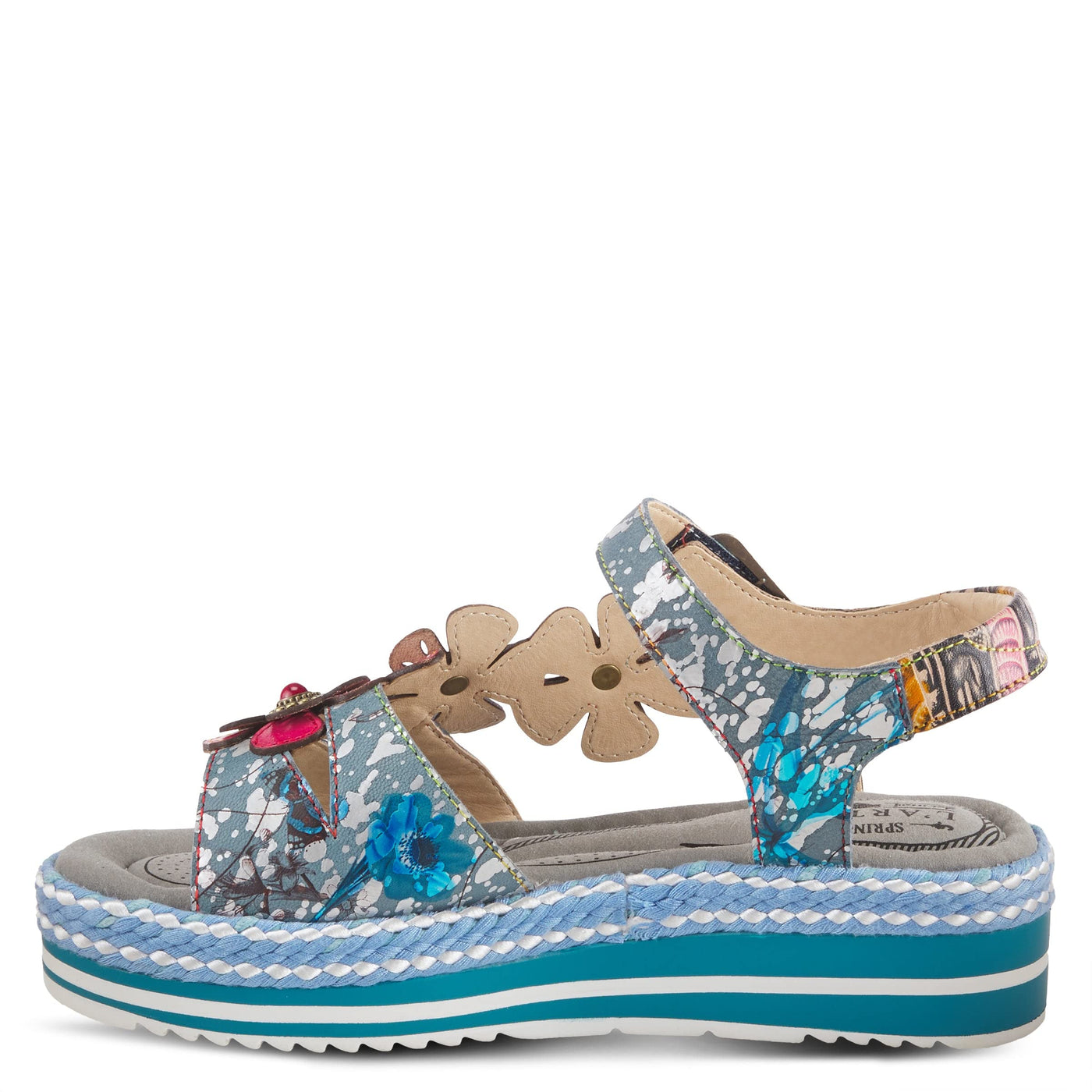 Spring Step L'Artiste Women's Rhodys Sandals Blue Multi EU 35 / US 5