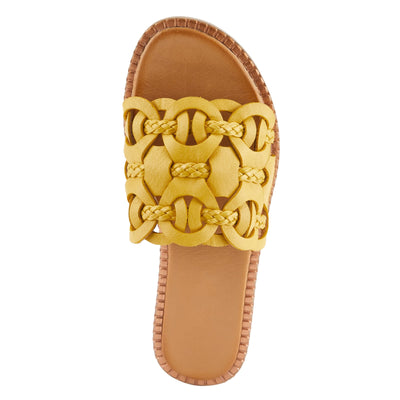 Spring Step Women's Alysia Slide Sandal Yellow EU 38 / US 7.5-8