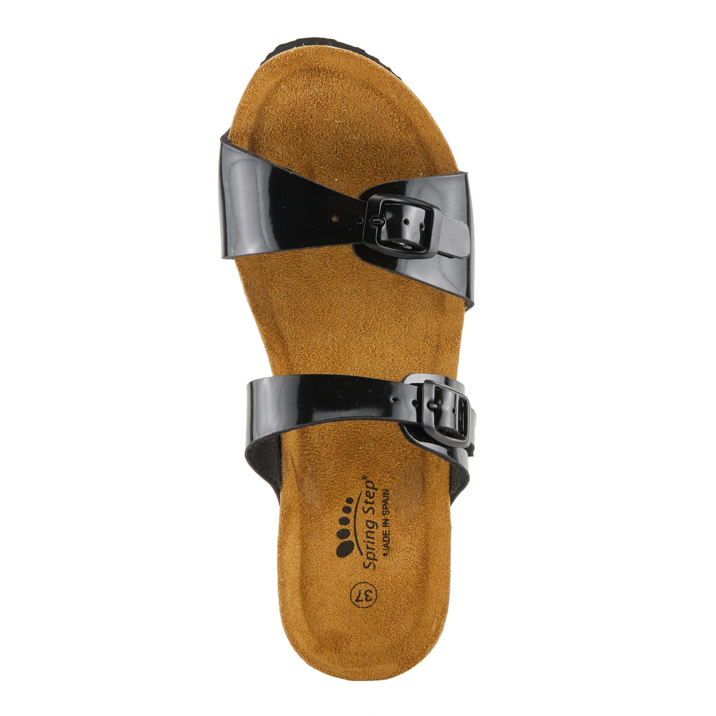 Spring Step BYNUM Women's Double Buckle Slip-On Wedge Sandals - Unique Buckle Strap Detailing, Moldable Footbed for All-Day Support