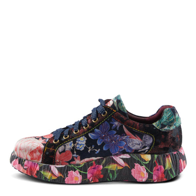 Spring Step L'Artiste Dallyn Women's Playful Sneaker - Mix of Textures & Patterns, Cushioned Comfort, Versatile Style