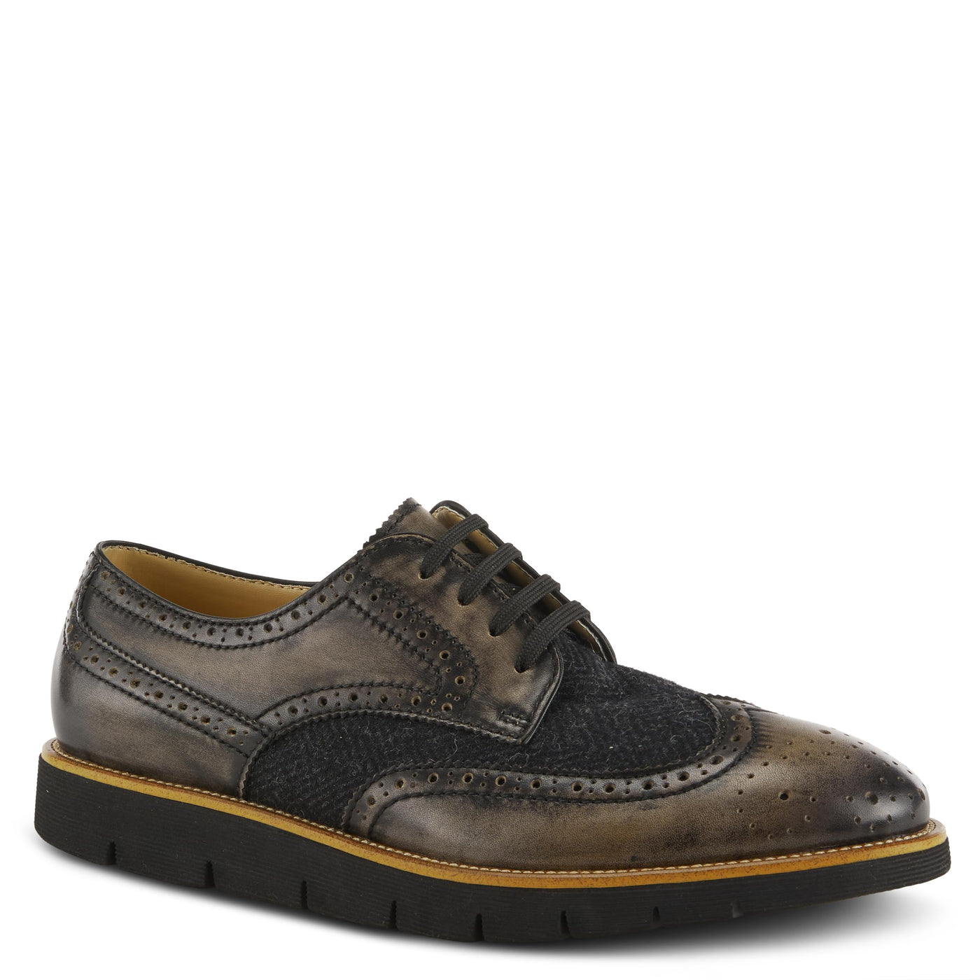 Spring Step L'Artiste Beaufort Oxford Shoes for Men - Leather Shoes with Lace-Up Closure - Mens Shoes for Casual Outdoor Walking - Black EU 44 / US 10.5-11