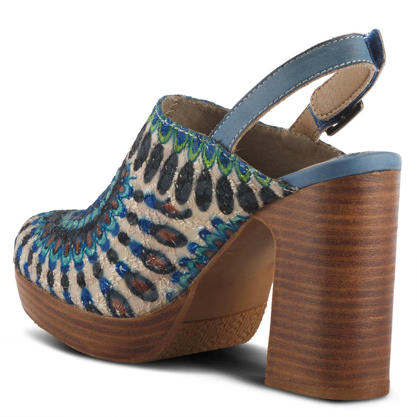 Spring Step L'Artiste Women's Zipi Leather Shootie Blue Multi EU 38 / US 7.5-8