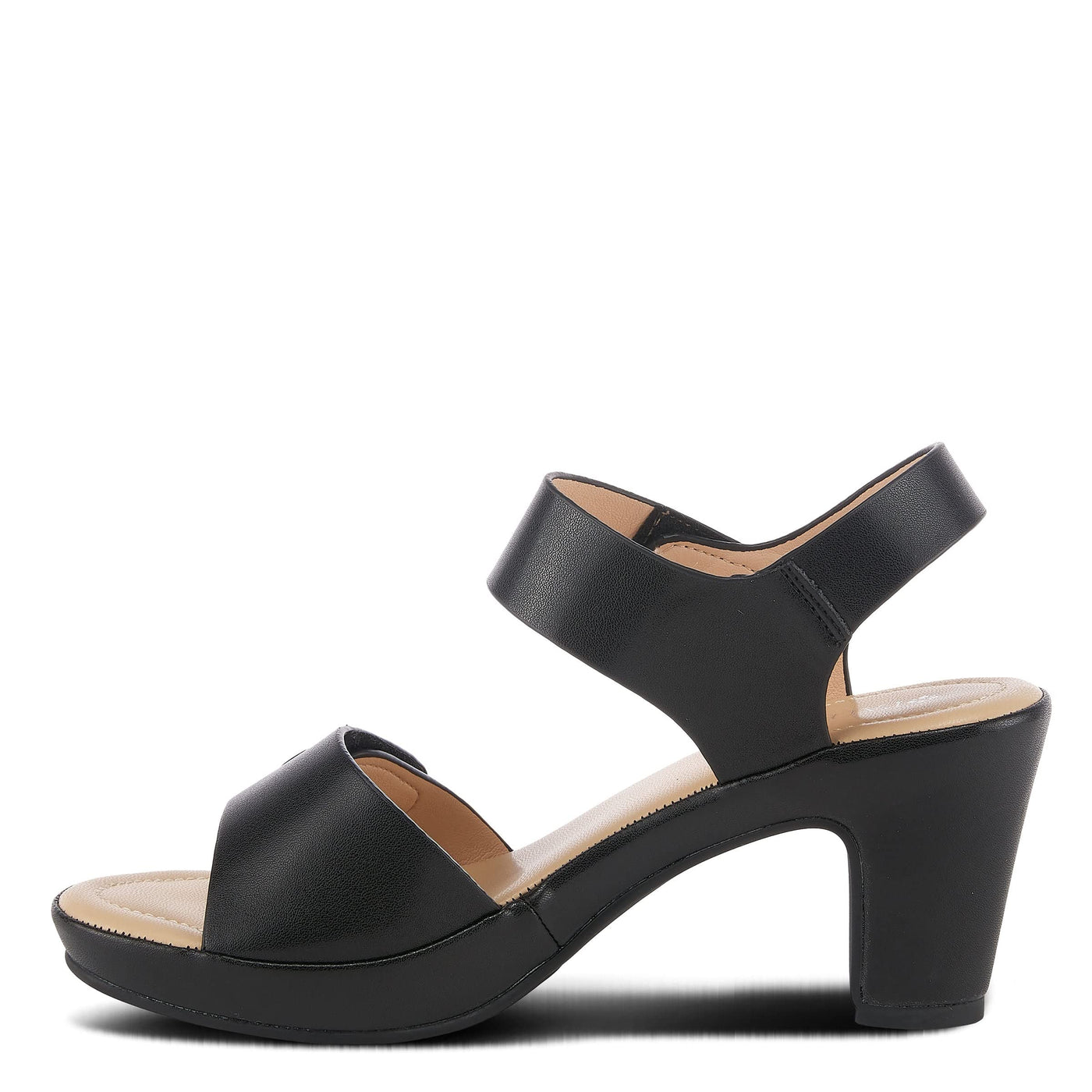 PATRIZIA Spring Step Dade Sandals for Women - Ladies Casual Platform Sandal with Hook and Loop - Slip-On Womens Sandals for Any Event - Black EU 39 / US 8.5