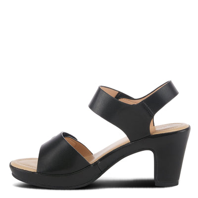 PATRIZIA Spring Step Dade Sandals for Women - Ladies Casual Platform Sandal with Hook and Loop - Slip-On Womens Sandals for Any Event - Black EU 39 / US 8.5