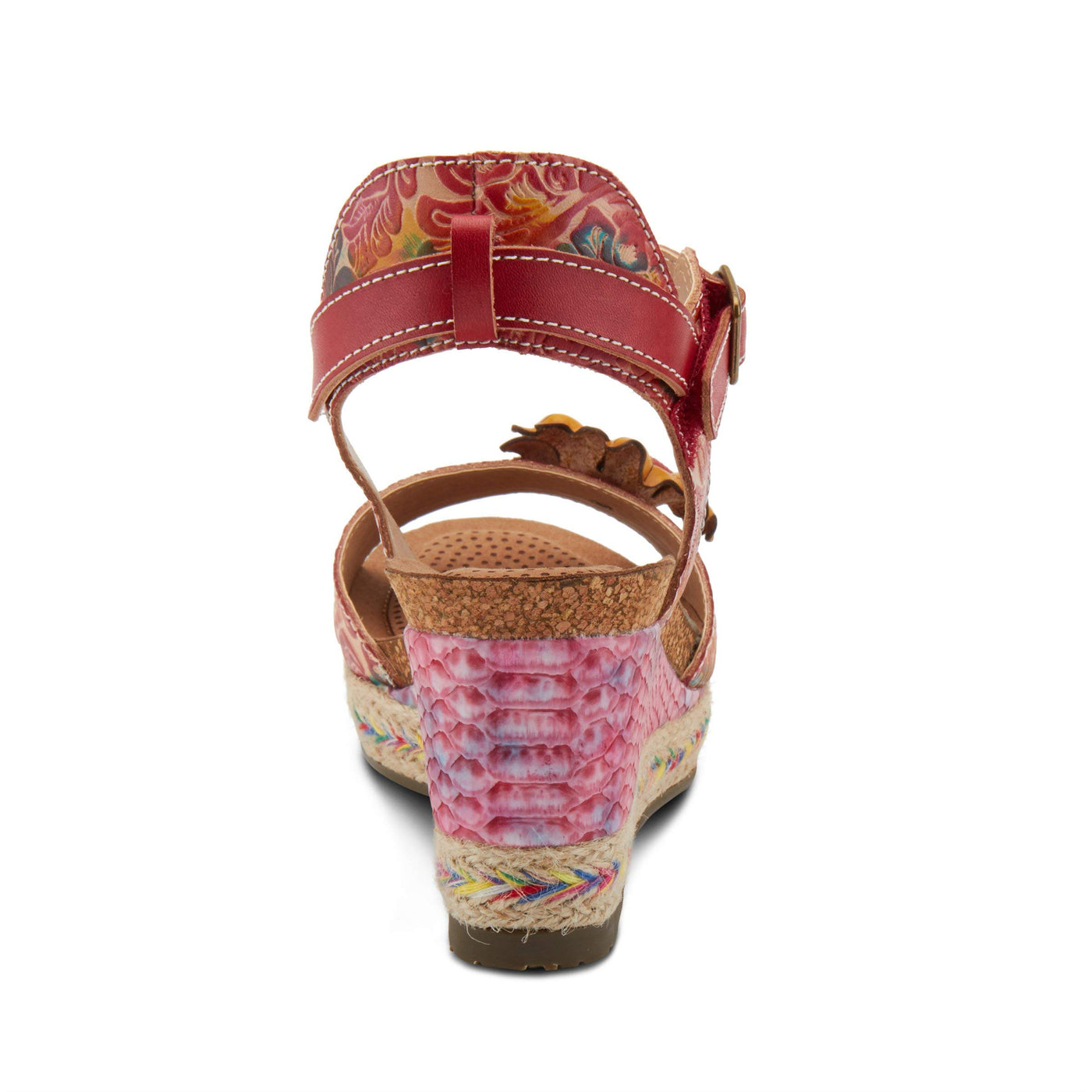 Spring Step L'Artiste Women's Annmarie Ankle Strap Sandal Red Multi EU 39 / US 8.5